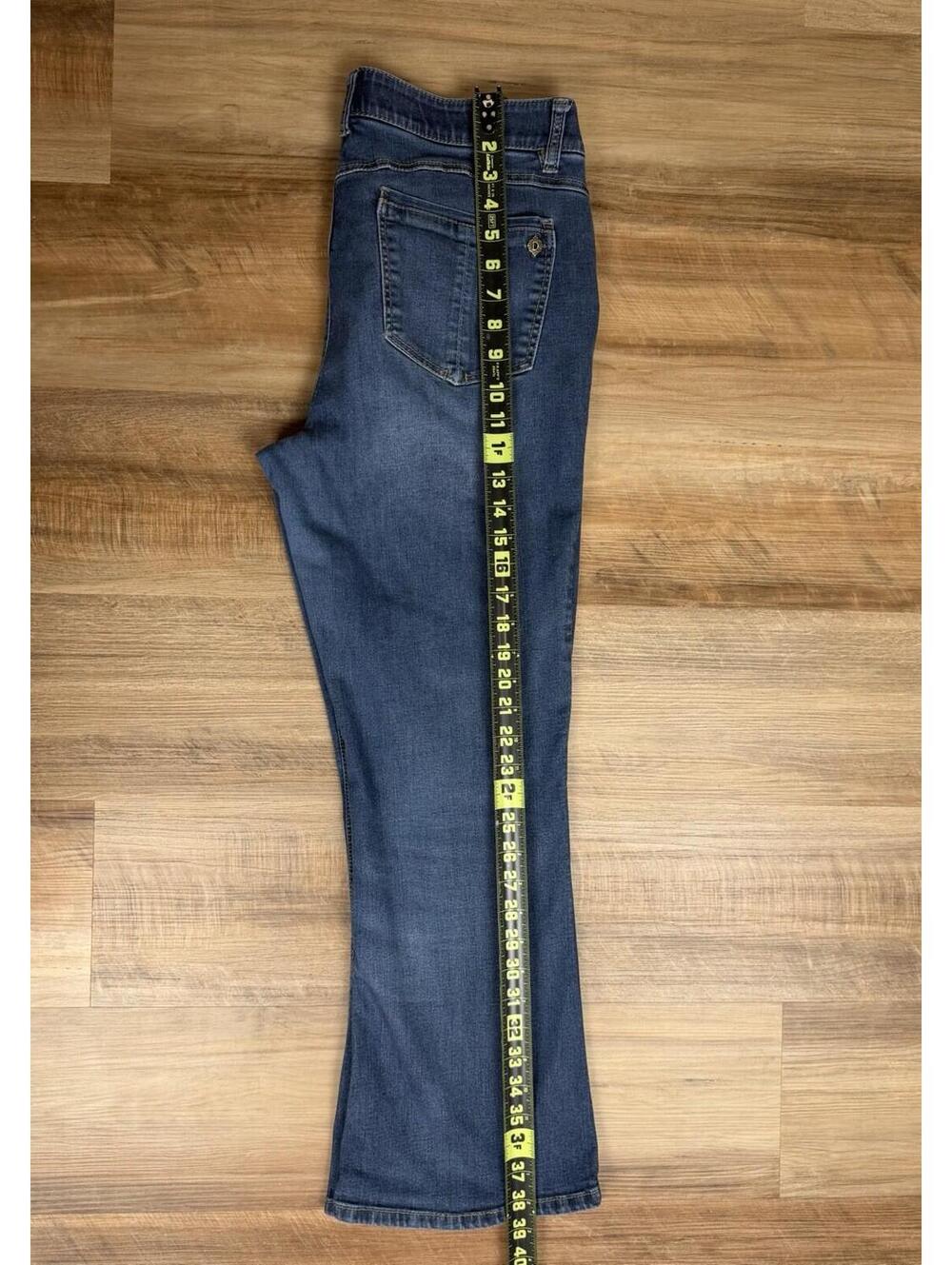 Democracy Jeans Womens 14P Denim Ab Solution Bootcut Pants Mid Rise Flex Stretch - Picture 8 of 8